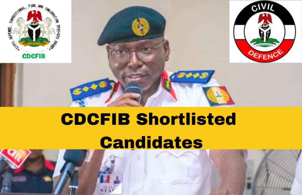 CDCFIB Shortlisted Candidates