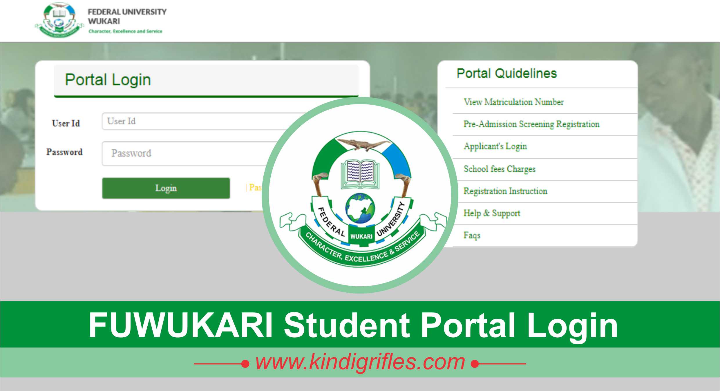 FUWUKARI Student Portal Login