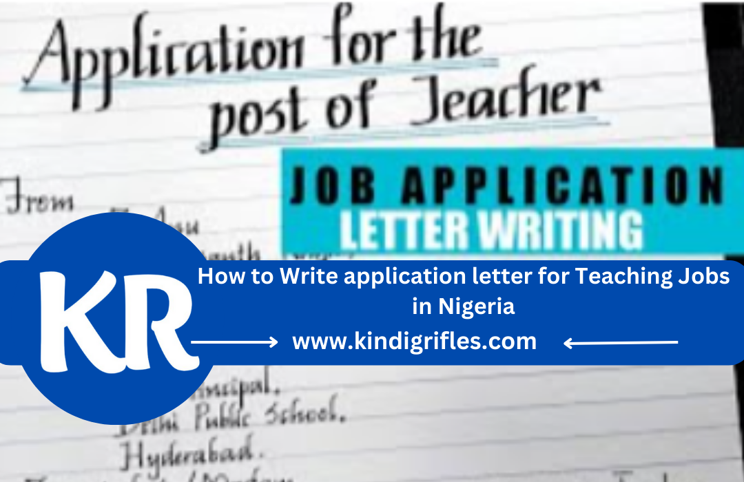 How to Write application letter for Teaching Jobs in Nigeria