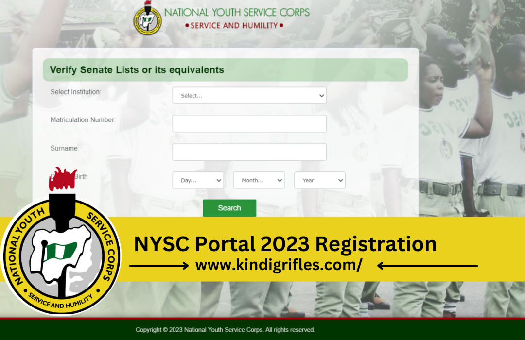 NYSC Portal 2023 Registration