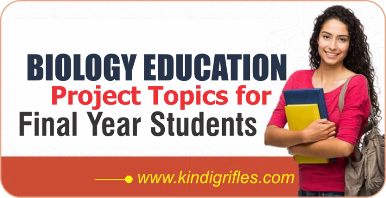 final year project topics in biology education