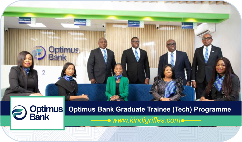 Optimus Bank Graduate Trainee (Tech) Programme