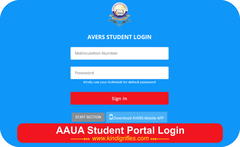 AAUA Student Portal Login