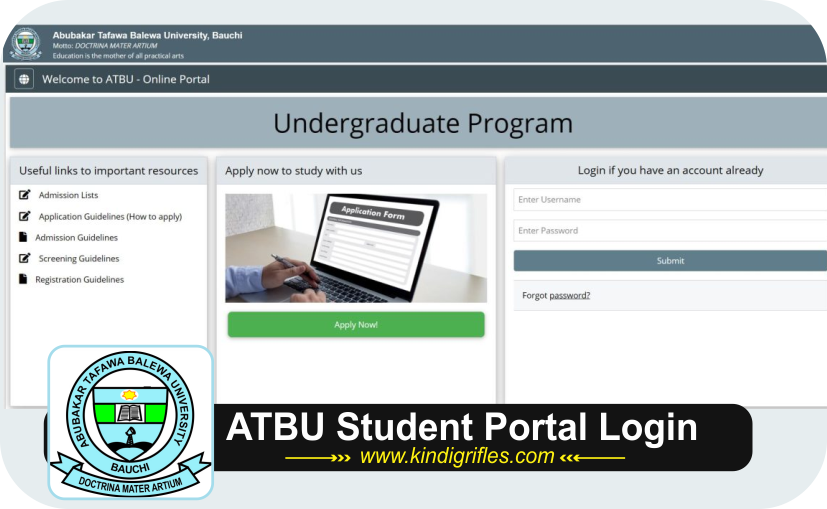 ATBU Student Portal Login