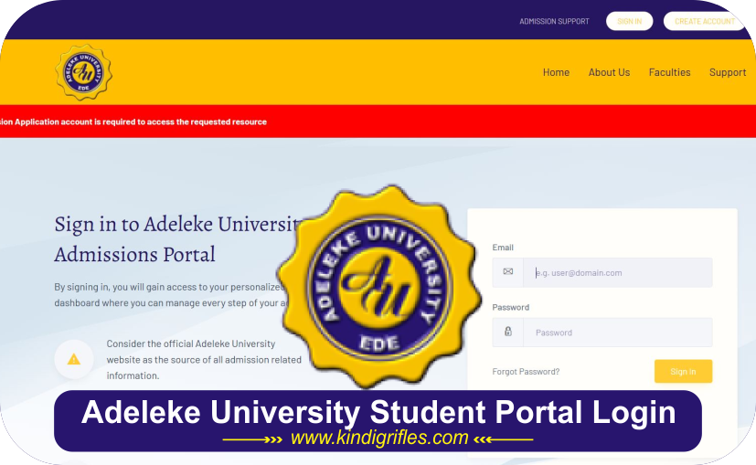 Adeleke University Student Portal Login