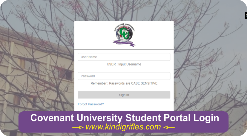 Covenant University Student Portal Login