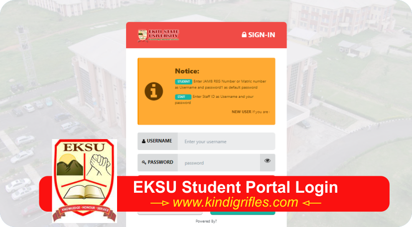 EKSU Student Portal Login