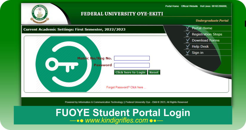 FUOYE Student Portal Login