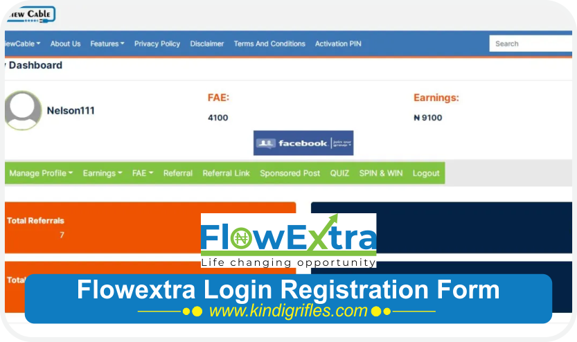 Flowextra Login Registration Form