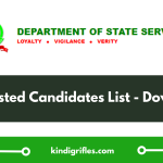 DSS Shortlisted Candidates List 2024/2025 - Download PDF
