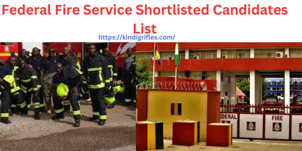 Federal Fire Service Shortlisted Candidates List