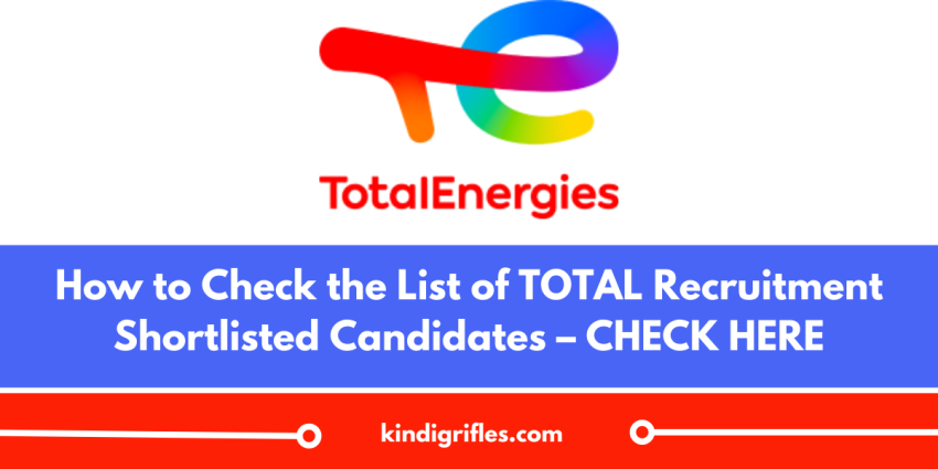 How to Check the List of TOTAL Recruitment Shortlisted Candidates for 2024/2025 – CHECK HERE