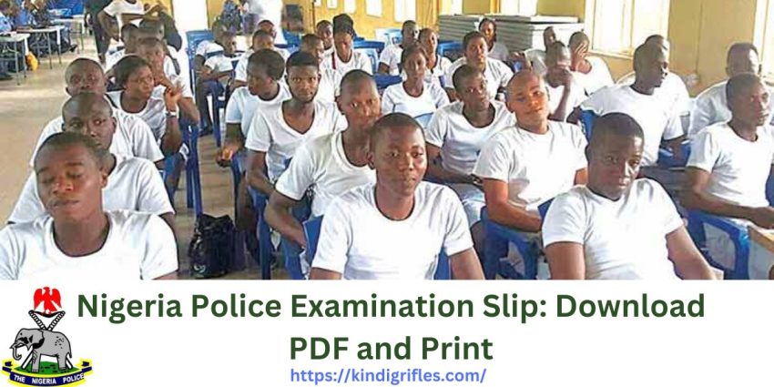 Nigeria Police Examination Slip